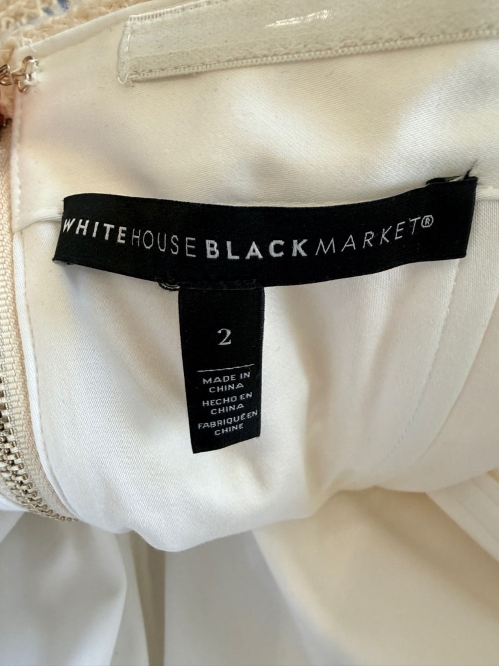 White House Black Market White Strapless Dress Top - Picture 2 of 2